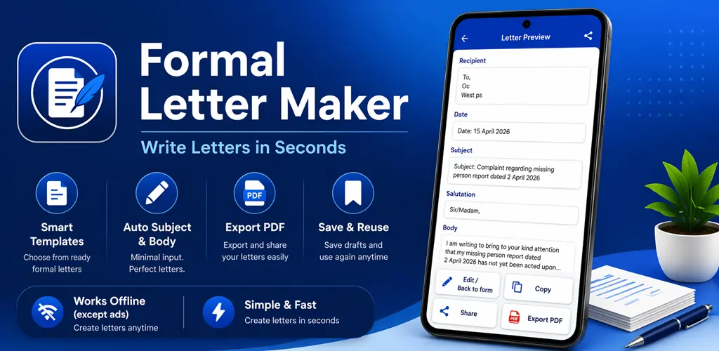Formal Letter Maker product preview